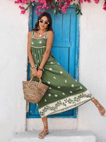 Vivid Eden Vestido largo de lino para mujer, diseño de moda minimalista apto para el verano