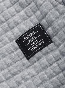 SHEIN Leap Crew 2pcs/Set Teen Boy Loose Casual Textured Fabric Sweatpants Set - Multicolor - View 7