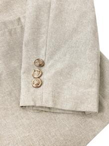 Calvornis Conjunto de chaqueta y pantalón de traje de negocios de solapa única para hombres, traje casual para hombres