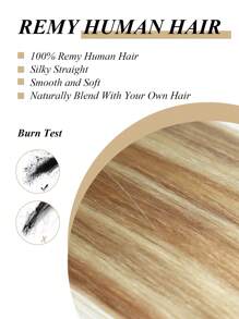 50 piezas Extensiones de cabello con micro anillos, 100% cabello humano con micro perlas y línea de pesca, extensiones de cabello Remy de 50g, color rubio dorado y marrón mezclado S18/613 - S18/613 - View 8