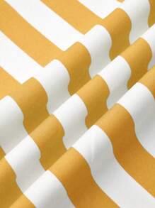 EMERY ROSE 女式肩带胸前褶皱条纹长裙度假海滩装 - 黃色 - 查看 4