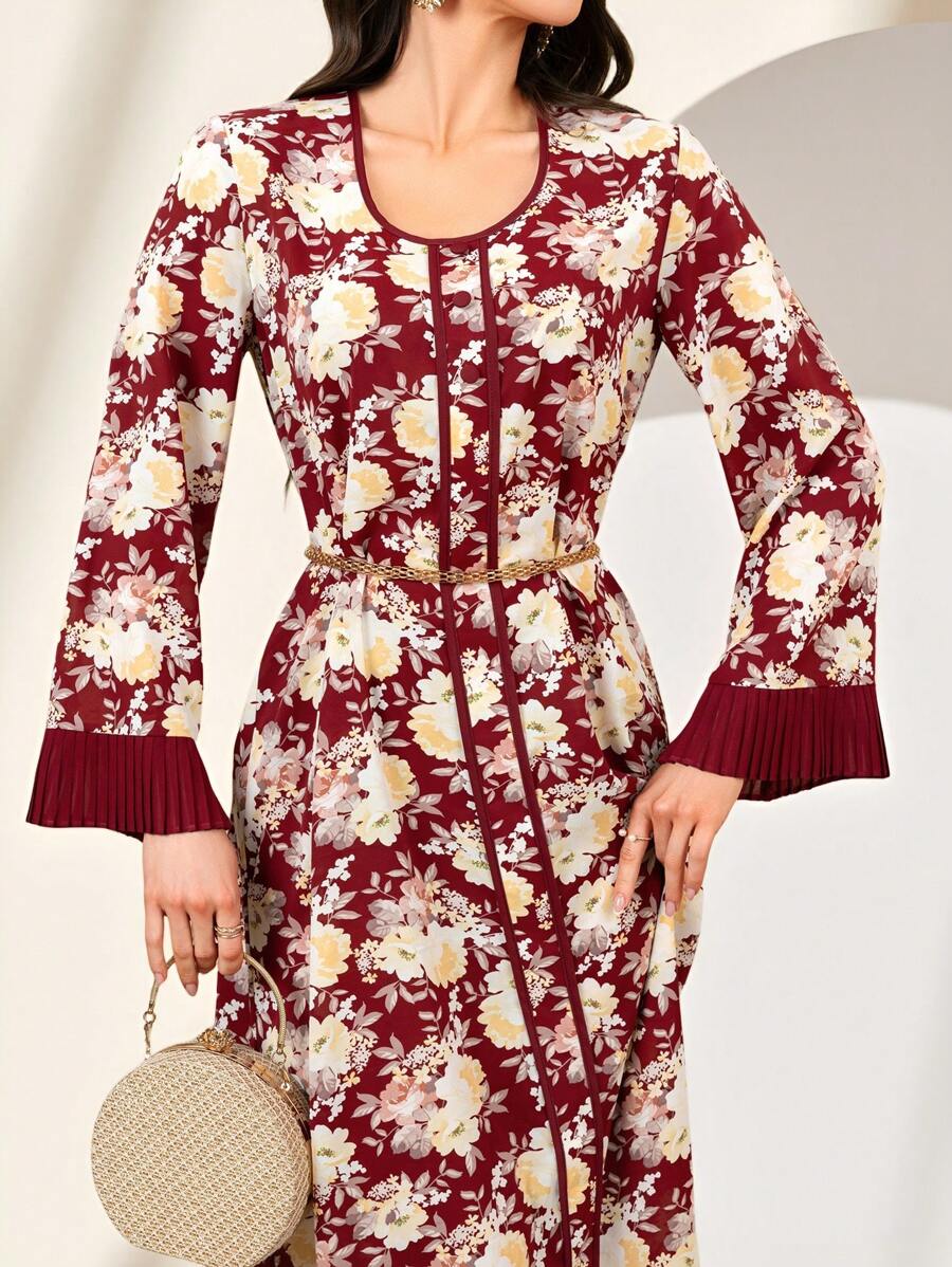 Al Najma Women's Simple & Fashionable Arabic Style Modest Full Length Jalabiya Dress, Suitable For Summer