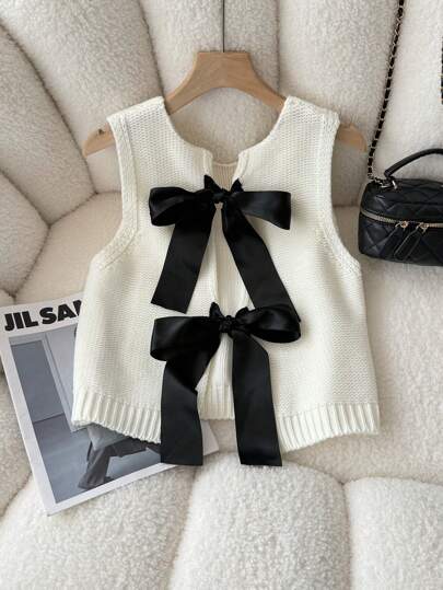 Elamini Minimalistyczny, modny sweter bez rękawów, odpowiedni na lato