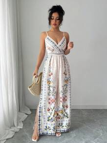 Breezaya 女士优雅蕾丝腰阔腿连体裤