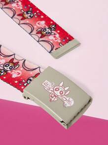 THE POWERPUFF GIRLS X SHEIN 1pc Women's Fashion Cute Cartoon Blossom Pattern Belt - Multicolor - View 4