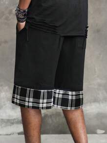 ROMWE MEN Grunge Punk Quần Short Thường Ngày Thời Trang Nam Cho Mùa Hè - màu đen - Xem 8