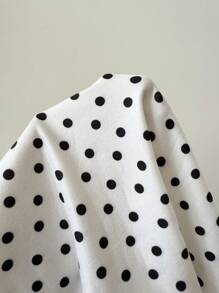 Comfortcana Damen Polka Punkt Spitze Saum Trägerhemd, Sommer - Schwarz und Weiss - Übersicht 5