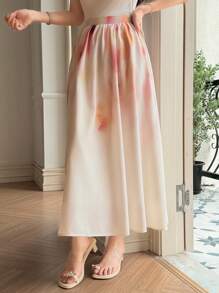 DAZY Women Ombre Umbrella Skirt, Spring & Summer - Multicolor - View 3