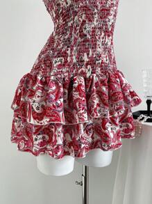 Elamini Đầm ôm body không tay in họa tiết hoa - Nhiều màu - Xem 3