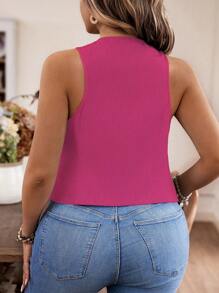 Calvaya Sleeveless Casual Vest Jacket, Minimalist Style Suitable For Summer Graduation,Back To School,Teacher Outfits For Women