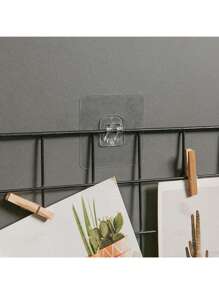 1 pieza/10 piezas/20 piezas - Gancho adhesivo transparente sin clavos, soporte montado en la pared con ventosa de succión fuerte, gancho adhesivo sin marcas, perchero de plástico con tabla de escurrido para baño, entrada, cocina, dormitorio, dormitorio, oficina