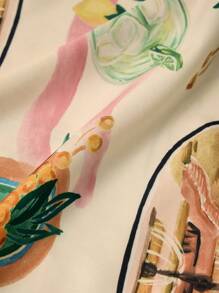 Boho Mama Abito casual senza maniche con stampa di piante tropicali, per donne in gravidanza, adatto per vacanze