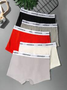 5pcs Men's Minimalist Boxers Briefs, Suitable For Summer Multipack Trunk - Multicolor - View 2