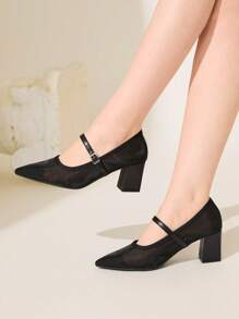 CUCCOO CHICEST Women Pointed Toe Fashion Daily Commute High Heels For Christmas - Black - View 1