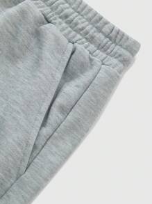 PAVTROS Manfinity Streetrush Manfinity EMRG Men's Young And Fashionable Street Style, Elastic Waist Drawstring Knitted Sports Shorts, Loose Version With Functional Pockets, Interesting Letter Star Pattern, Foam Offset Printing Design, Three-Dimensional And Textured, Suitable For Leisure, Sports, Daily Versatile, Holiday Gifts, Boyfriend Gifts