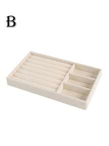 SHEIN 4 件/套珠宝托盘、可堆叠珠宝收纳盒、多功能珠宝及配饰展示和收纳托盘、天鹅绒珠宝托盘、网格珠宝托盘、适用于耳环、项链、手镯、戒指、各种尺寸、珠宝收纳盒、圣诞节收纳盒、大珠宝盒、化妆品收纳盒、收纳盒、化妆品收纳盒、包袋展示、货架收纳、亚克力货架、包袋收纳盒、波西米亚风 - 彩色 - 查看 6