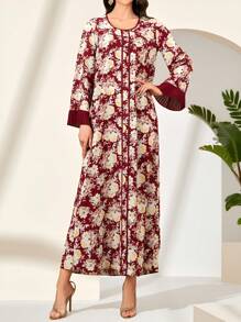 Al Najma Women's Simple & Fashionable Arabic Style Modest Full Length Jalabiya Dress, Suitable For Summer