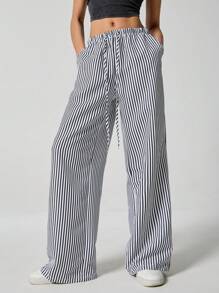 SHEIN EZwear 女裤 - 黑與白 - 查看 1