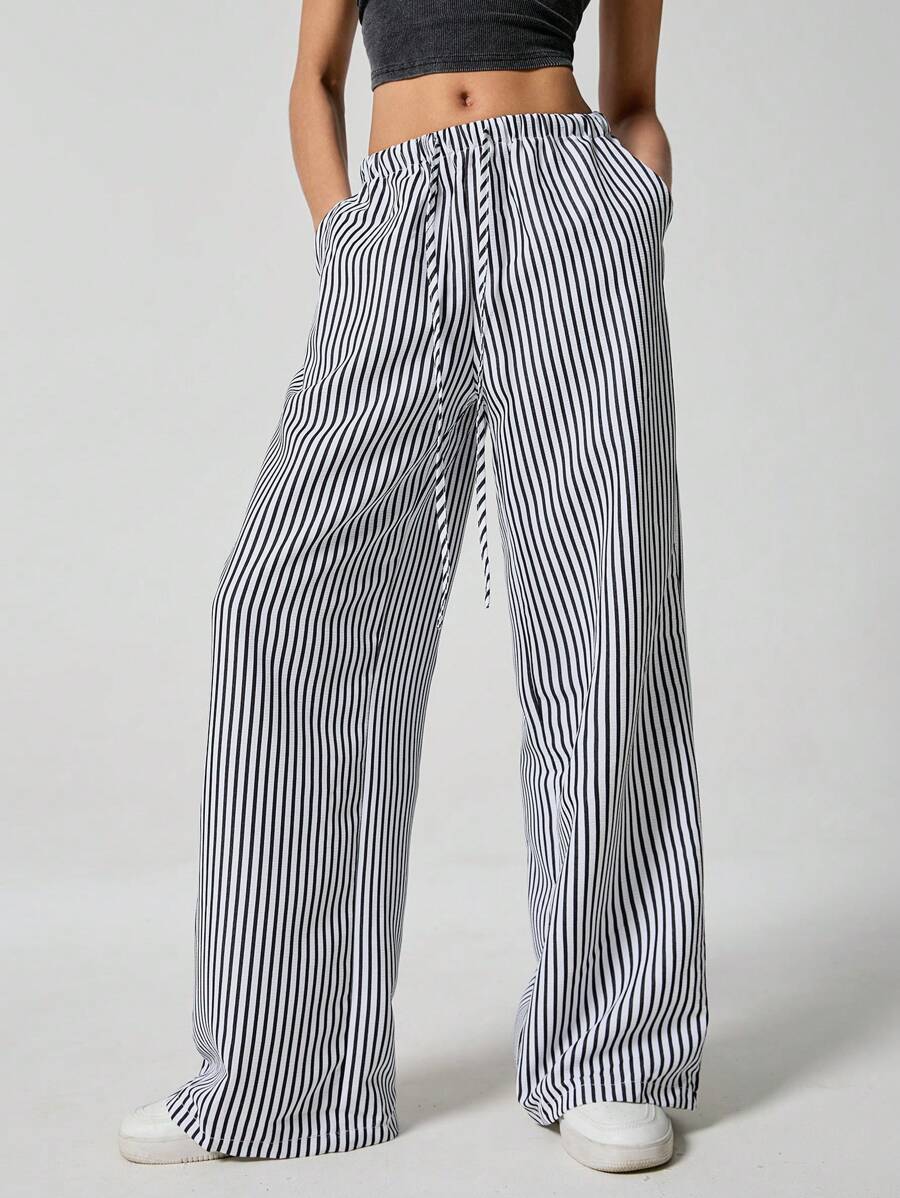 SHEIN EZwear 女裤 - 黑與白 - 查看 1