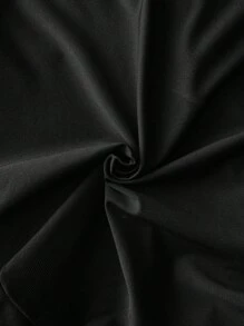 MaterniChic Maternity Square Neck Fitted Sleeveless Elegant Dress - Black - View 3