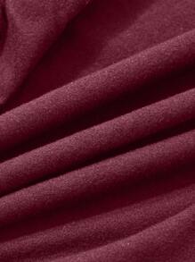 DAZY 不对称设计修身长袖女式T恤，秋季服装