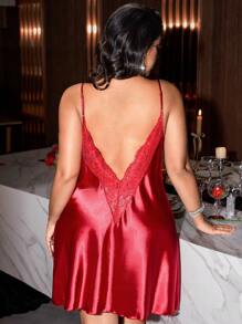 SilkySpell Vestido camisero ajustado sexy con cuello en V profundo y espalda descubierta para mujer de talla grande