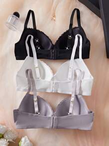 Snug Zone 3pièces/Set Soutien-gorge minimaliste avec armature, pour femmes en taille forte. Soulève et soutient.
