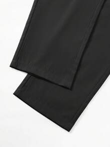 Manfinity Homme Letter Print Drawstring Waist Pleated Pocket Casual Pants, Suitable For Everyday Wear - Multicolor - View 4