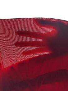 MaterniChic 夏季孕妇纯色褶皱修身优雅单肩连衣裙 - 紅色 - 查看 3