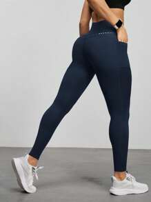 Easify SHEIN Sport Women's Solid Color Sporty Yoga Shorts, Fashionable For Summer