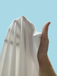 INAWLY Women's Dropped Shoulder Casual Lotus Flower Summer Dress, Retro Minimalist Resort Style, Vacation, Beach, Street Fashion - White - View 5