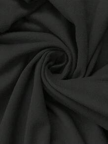 SHEIN PETITE 女式加大码优雅麻花结长连衣裙，休闲通勤，A 字型，修身显瘦，大喇叭下摆，斜口袋