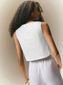 Poéselle 女式简约无袖背心，时尚夏装