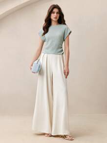 BizChic Áo thun nữ màu xanh dương, tay bồng, vai trần, eo nhún, hiện đại, thanh lịch, phù hợp cho công sở, đi làm hàng ngày, lãng mạn, retro thập niên 90, thích hợp cho Giáng sinh, Năm mới, Tiệc Valentine, đi biển, Lễ tốt nghiệp, thời trang, lễ hội, kỳ nghỉ, khách dự đám cưới, ăn trưa, sân bay, nhiều dịp khác nhau. - Màu xanh Cadet - Xem 2