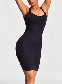 SHEIN Shape فستان حمل متماسك اللون قابل للتعديل بأشرطة إرضاع ضيق ، ما بعد الولادة