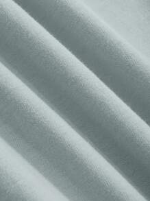 DAZY Women Simple Solid Color Round Neck Breathable Short Sleeve T-Shirt, Summer - Baby Blue - View 6