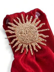 Swim Oasis Ladies Summer Beach Metallic Decor Bikini Sets & Wrap Skirt - Red - View 8