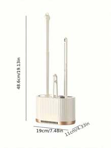 SHEIN 4pcs Toilet Brush Set, Wall-Mounted Bathroom Cleaning Brush With No Dead Ends, Four-In-One Light Luxury Toilet Cleaning Brush Holder, Bathroom Cleaning Tool, Bath Accessories Bathroom Decor Summer