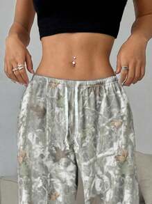 SHEIN EZwear Elegant Low Waist Sexy Comfortable Long Pants, Suitable For Summer Fall Clothes Winter Clothes