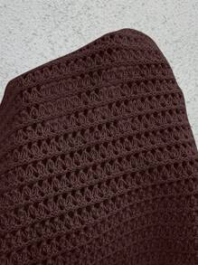 Breezaya Casual Holiday Asymmetric Hem Spaghetti Strap Crop Tank And Mini Skirt 2Pcs Set - Coffee Brown - View 6