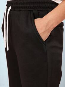 SUMWON Youth Athletic Flare Pants Paint Splatter Design Sport Training Flared Bottom Boys Sweatpants Winter Jogger Pants Casual Streetwear Flared - Black - View 7