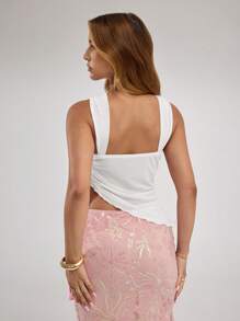 SHEIN BAE Vestidos elegantes y románticos de color rosa para mujer, vestidos de verano con escote halter, Top plisada y bajo asimétrico, para salir, outfits de verano, outfits de rave, outfits de club sexy para mujer, outfits de playa para mujer