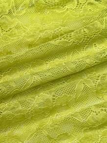 Flirla Sexy European And American Style Lace Sheer Backless Deep V Neck Bodycon Mini Dress For Women - Green - View 8