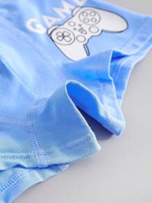 5pcs/Pack Boys' Cotton Gaming Print Boxer Briefs, Comfortable Underwear - Multicolor - View 4