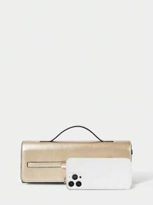 SHECARRY Women's Elegant High-End Metallic Handbag - Gold - View 5