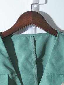 GlowEve Casual Office Solid Color Vest & Pleated Skirt 2 Pieces Set - Multicolor - View 5