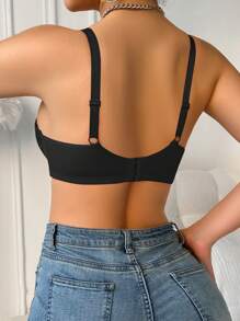 Bralette de encaje con aros sexy para mujer
