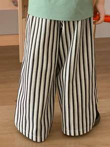 DAZY Pantalones de rayas tejidos para niños pequeños, primavera/verano