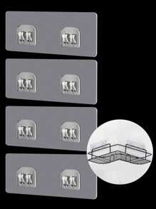 1 pieza/10 piezas/20 piezas - Gancho adhesivo transparente sin clavos, soporte montado en la pared con ventosa de succión fuerte, gancho adhesivo sin marcas, perchero de plástico con tabla de escurrido para baño, entrada, cocina, dormitorio, dormitorio, oficina