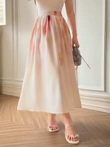 DAZY Women Ombre Umbrella Skirt, Spring & Summer - Multicolor - View 5